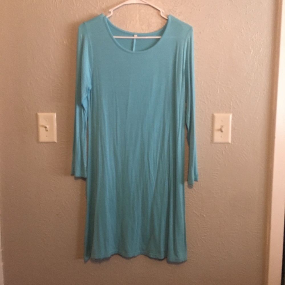 Blue T-Shirt Dress
